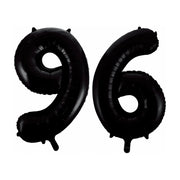 Folieballon 96 jaar zwart 86cm
