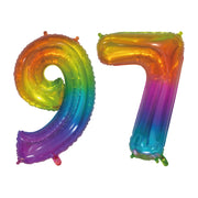 Folieballon 97 jaar Regenboog 76cm