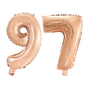 Folieballon 97 jaar Rosé Goud 41cm