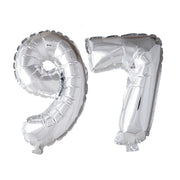 Folieballon 97 jaar zilver 41cm