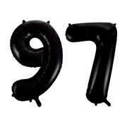 Folieballon 97 jaar zwart 41cm