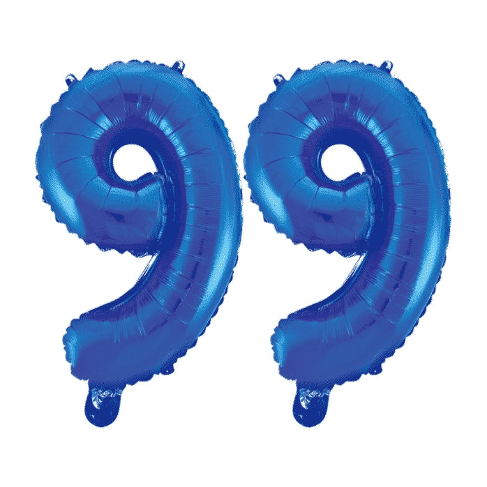 Folieballon 99 jaar blauw 41cm