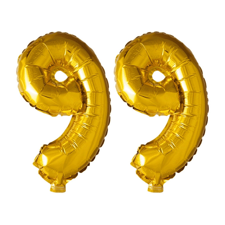 Folieballon 99 jaar Goud 41cm