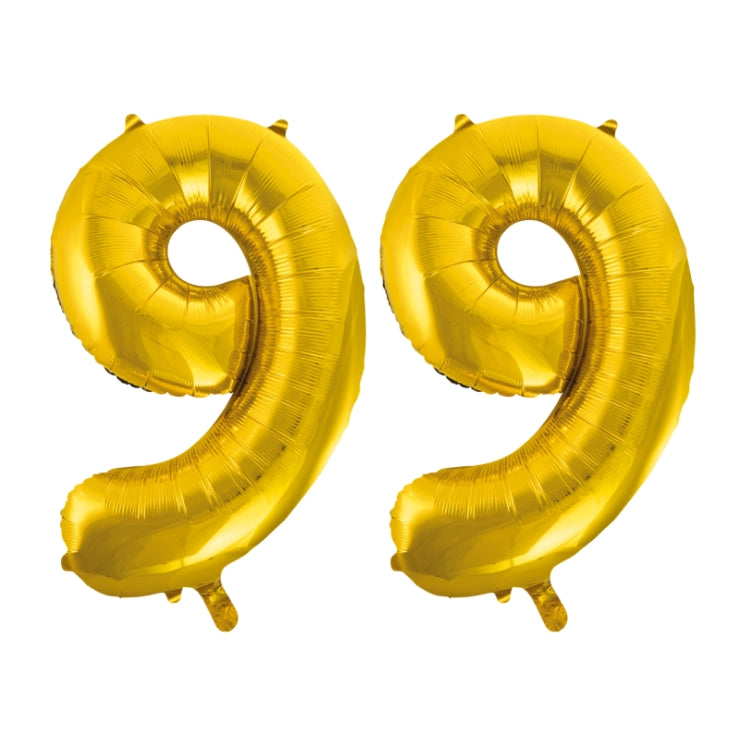 Folieballon 99 jaar Goud 66cm