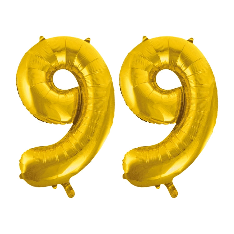 Folieballon 99 jaar Goud 86cm