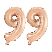 Folieballon 99 jaar Rosé Goud 41cm