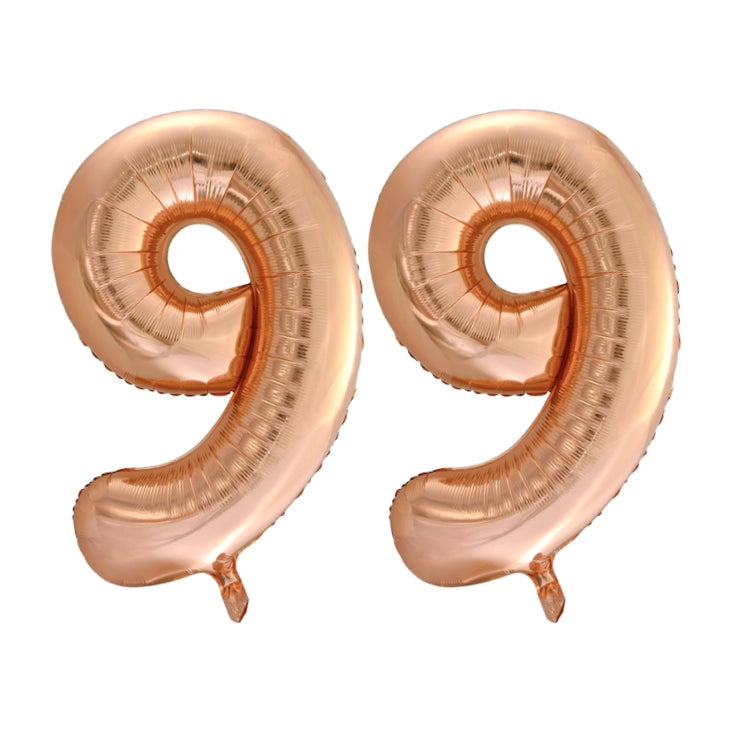 Folieballon 99 jaar Rose Goud 66cm