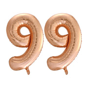 Folieballon 99 jaar Rosé Goud 86cm