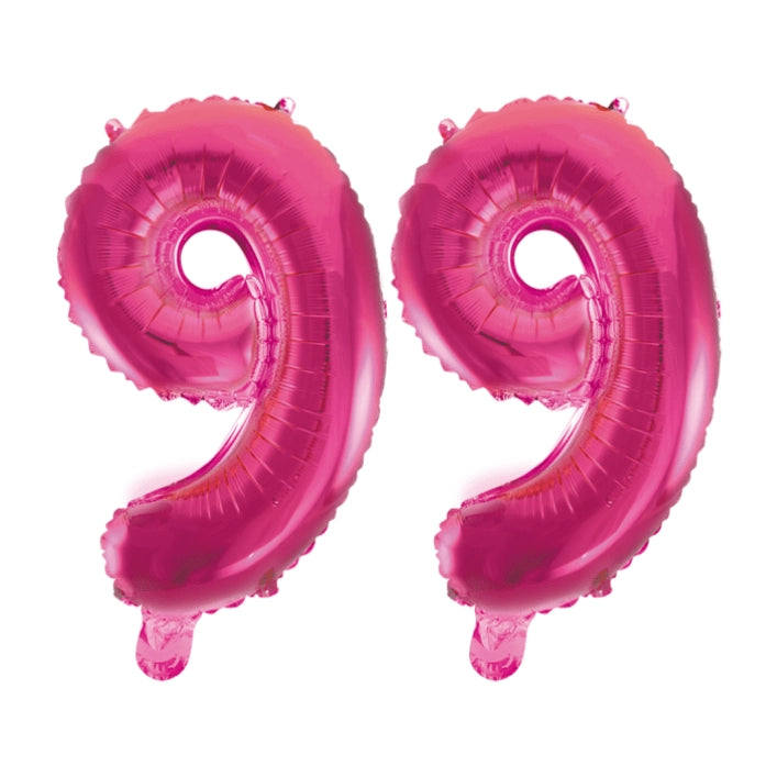 Folieballon 99 jaar roze 41cm