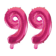 Folieballon 99 jaar roze 86cm