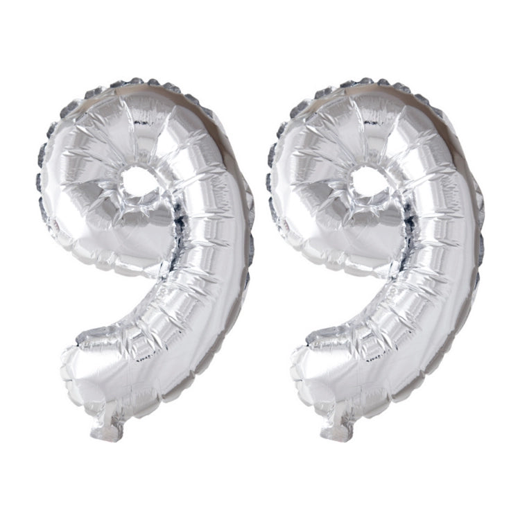 Folieballon 99 jaar Zilver 66cm