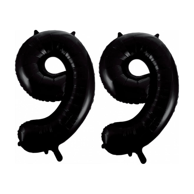 Folieballon 99 jaar zwart 41cm