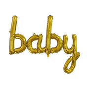 Folieballon BABY - 1 woord - Goud - 119cm