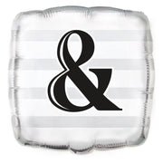 Folieballon Bruiloft "&" 46cm