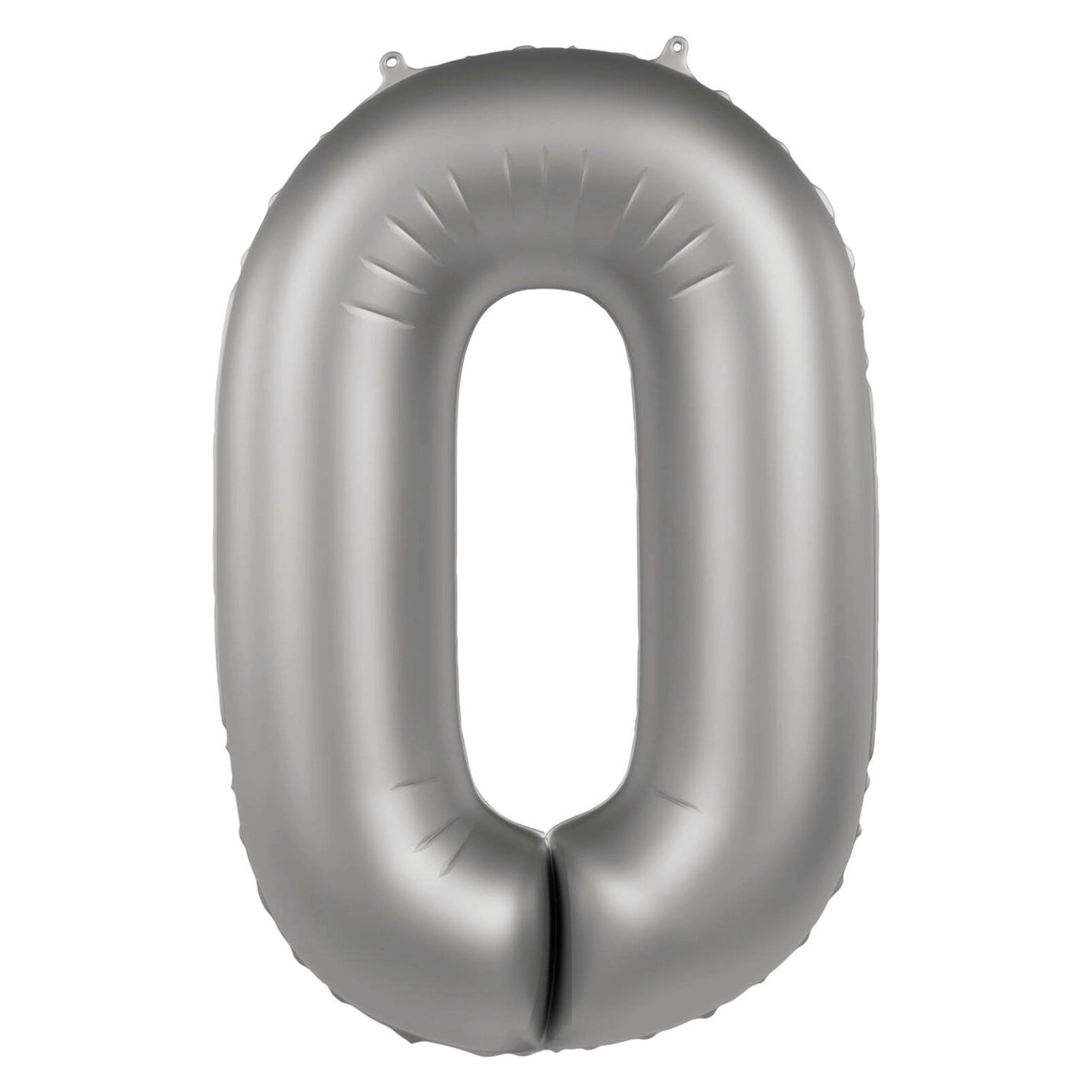 Folieballon Cijfer 0 - Moonlight Silver - 86 cm