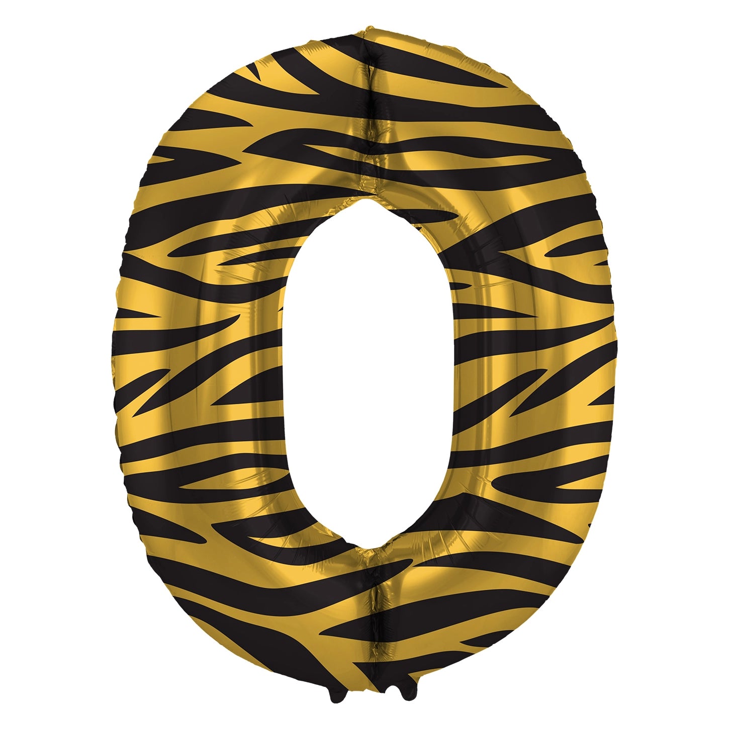 Folieballon Cijfer 0 Tiger Chic - 86 cm