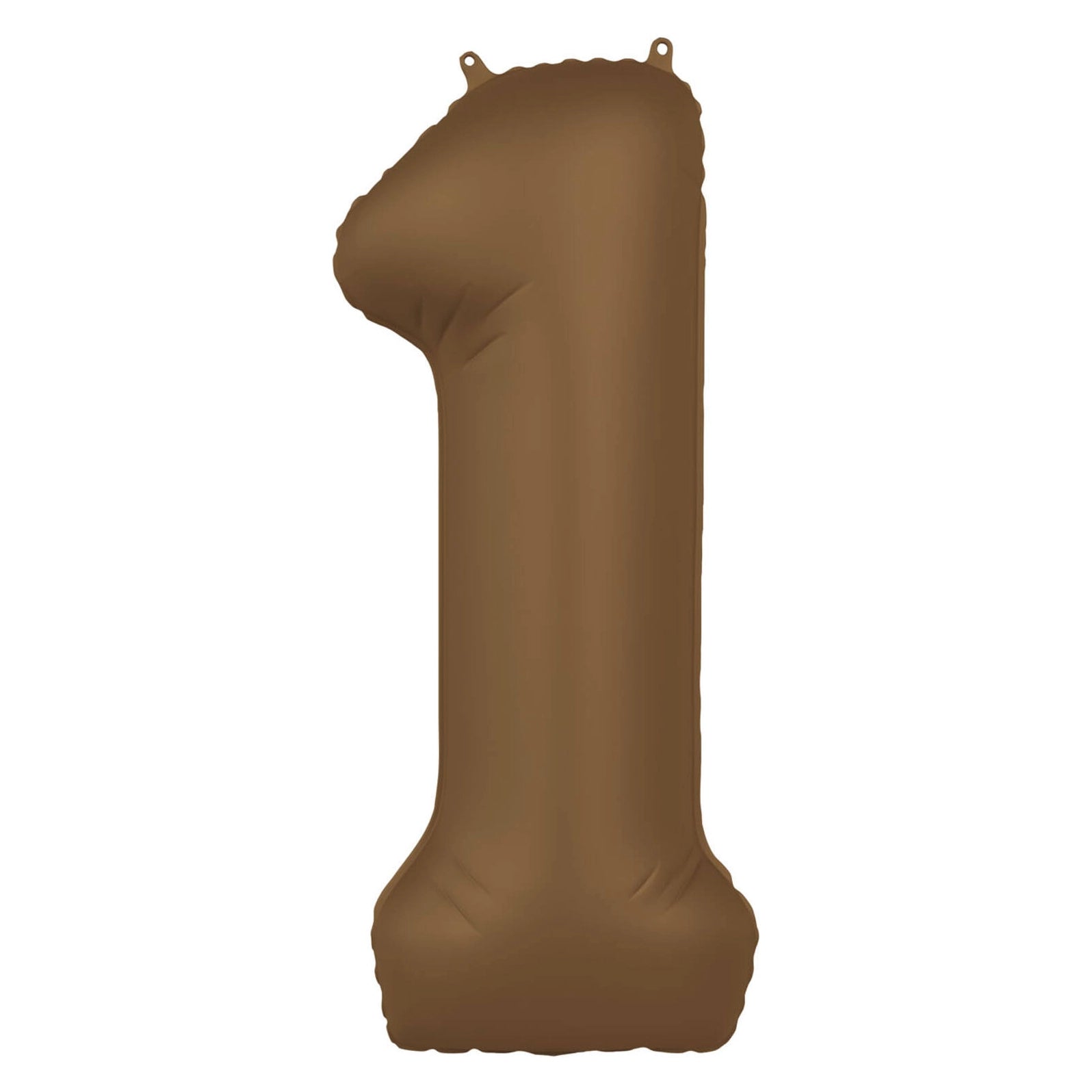 Folieballon Cijfer 1 - Chocolade Bruin Mat- 86 cm