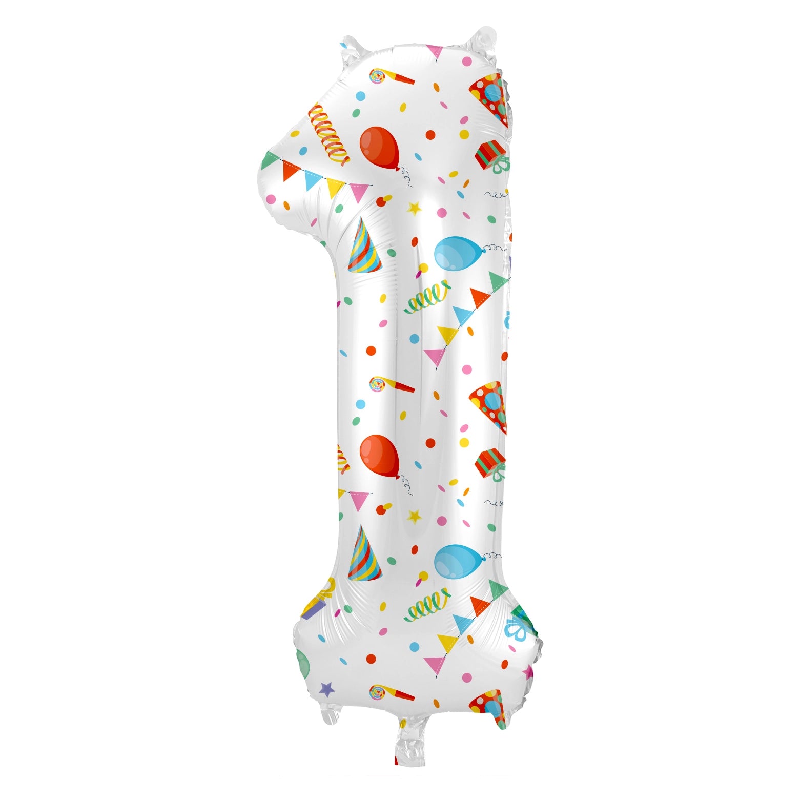 Folieballon Cijfer 1 Joyful Party - 86 cm