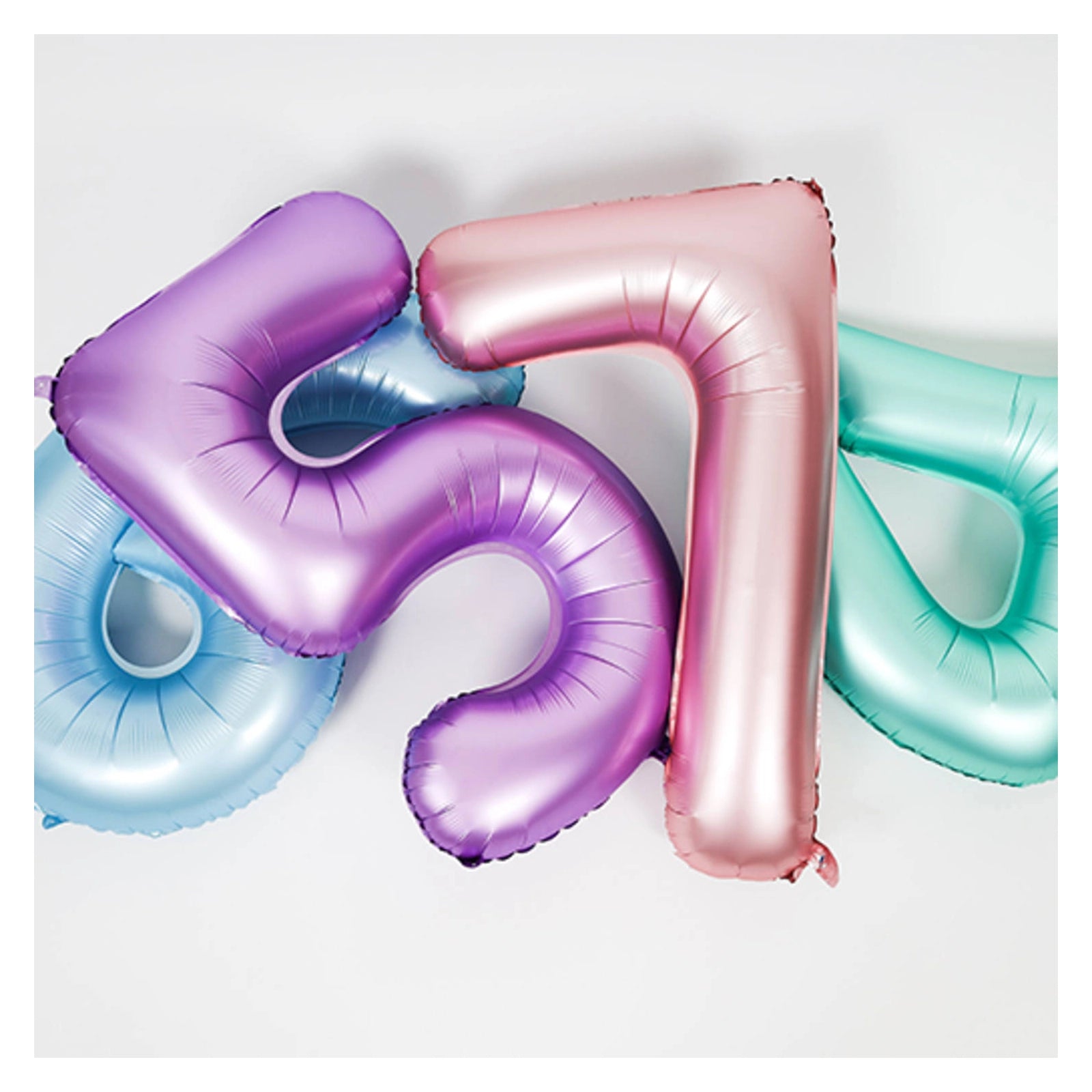 Folieballon Cijfer 1 Pastel Roze Metallic Mat - 86 cm