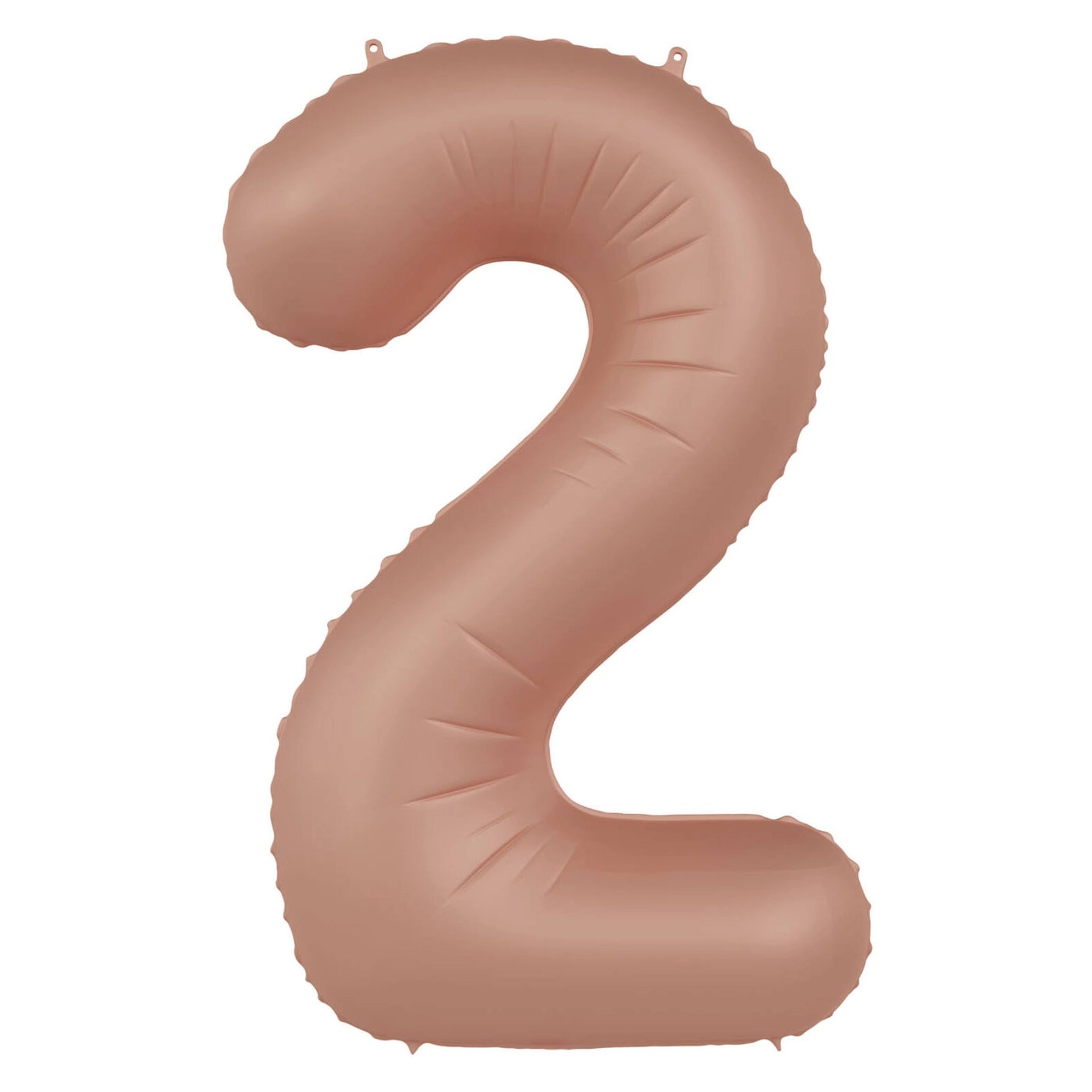 Folieballon Cijfer 2 - Rose Goud Mat - 86 cm