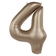 Folieballon Cijfer 4 - Starlight Gold - 86 cm