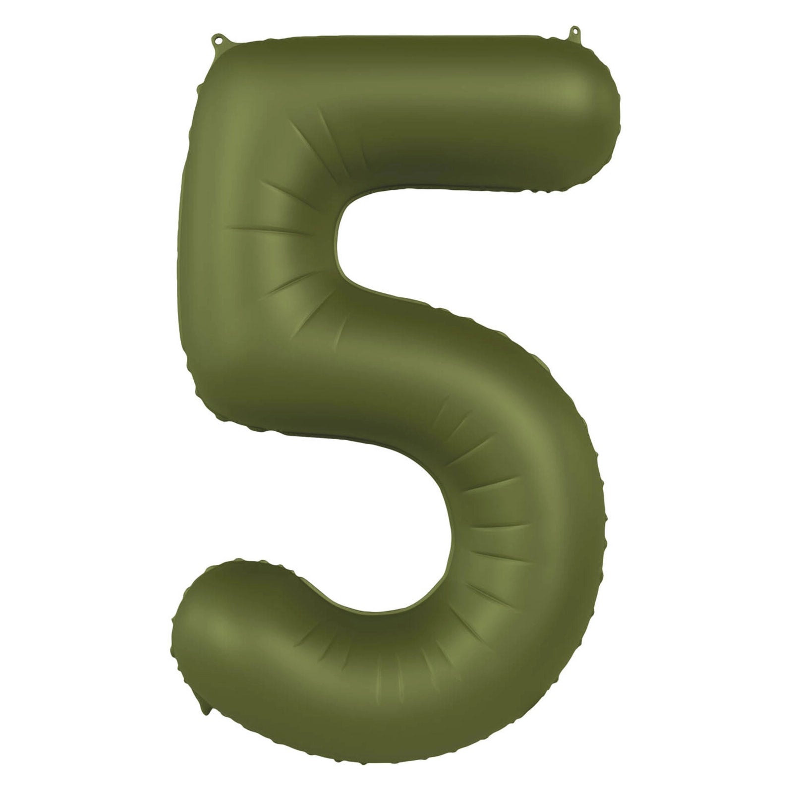 Folieballon Cijfer 5 - Olijf Groen Mat- 86 cm
