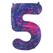Folieballon Cijfer 5 Paint Splash - 86 cm