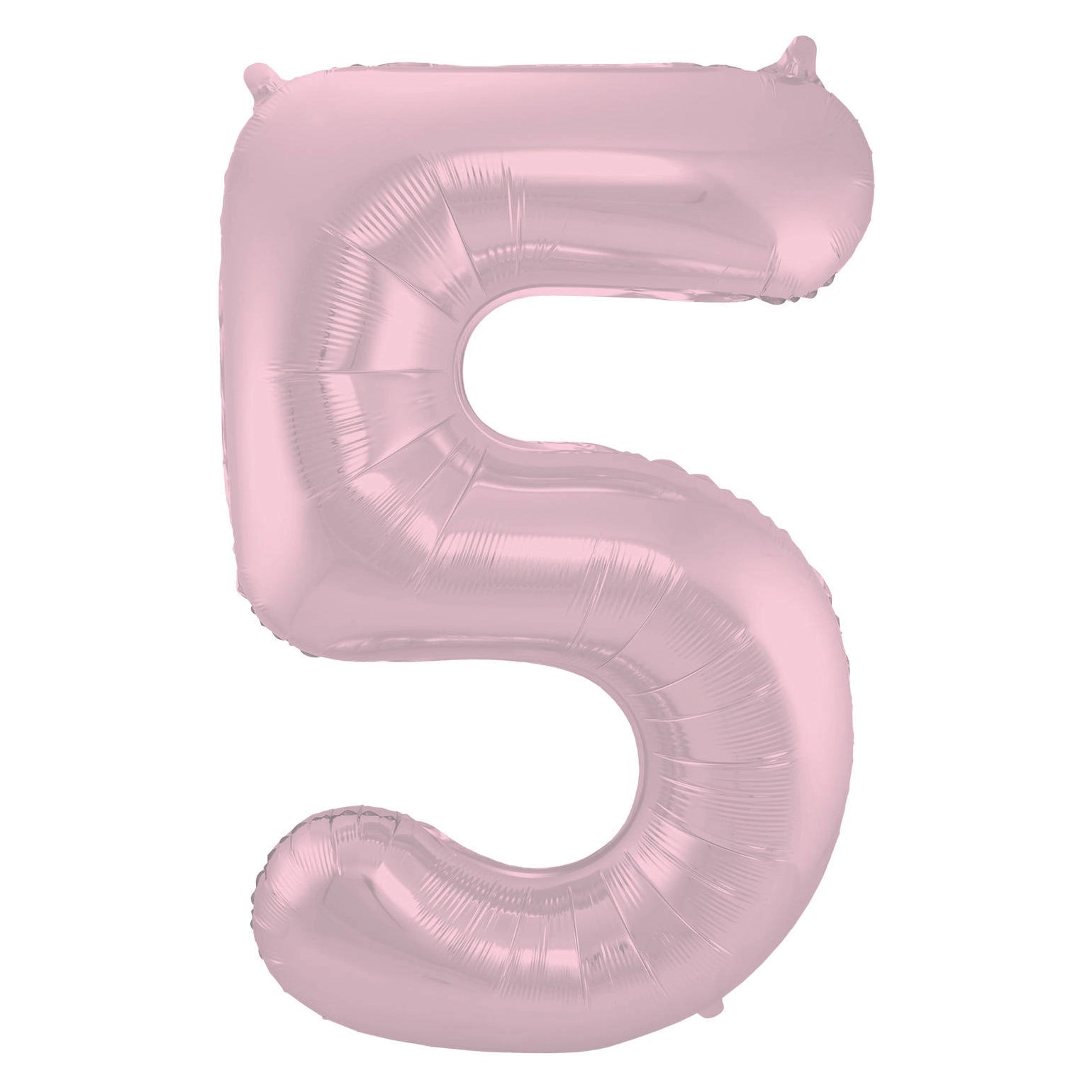 Folieballon Cijfer 5 Pastel Roze Metallic Mat - 86 cm