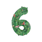 Folieballon Cijfer 6 Jungle Vibe - 86 cm
