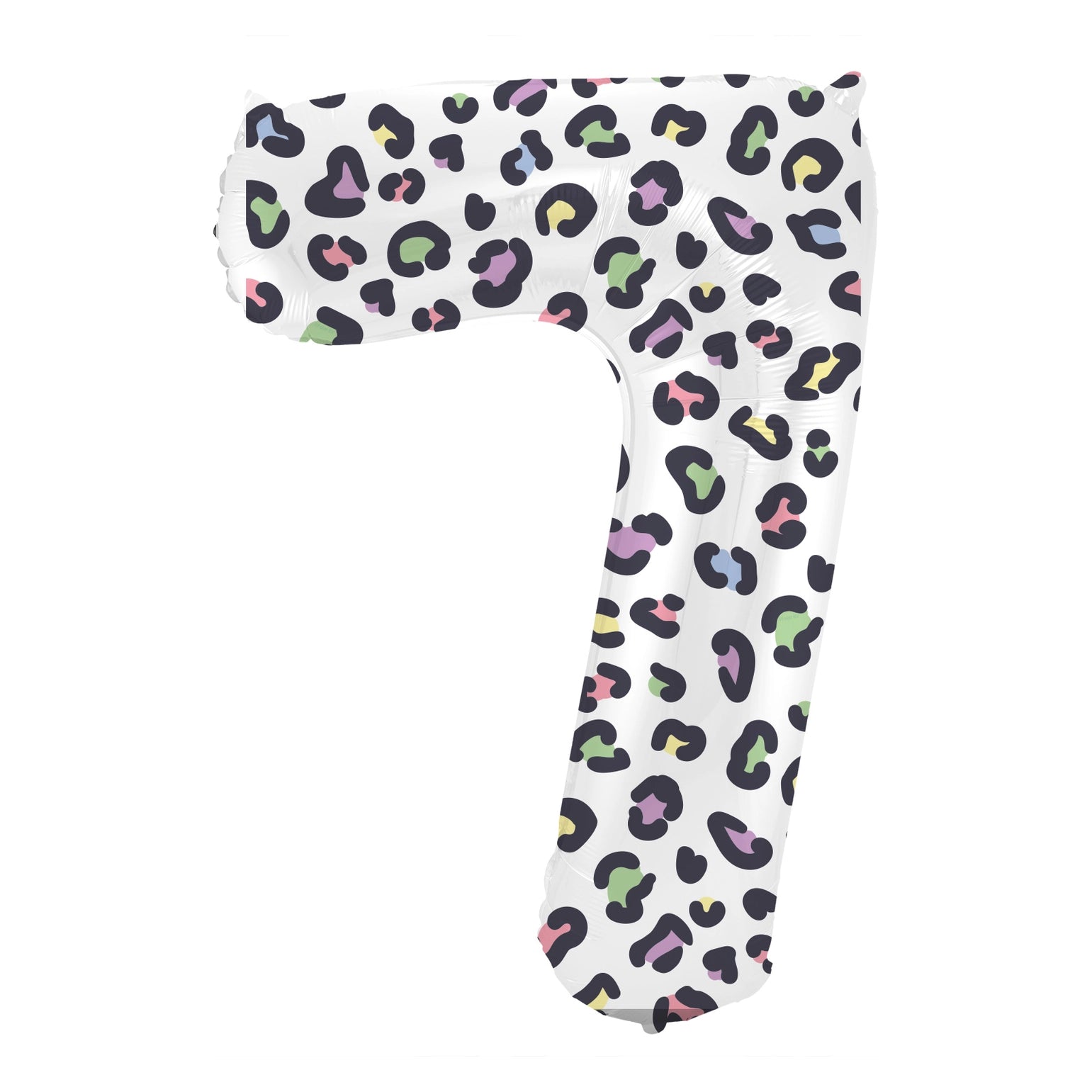 Folieballon Cijfer 7 Bright Panther - 86 cm