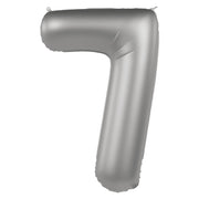 Folieballon Cijfer 7 - Moonlight Silver - 86 cm