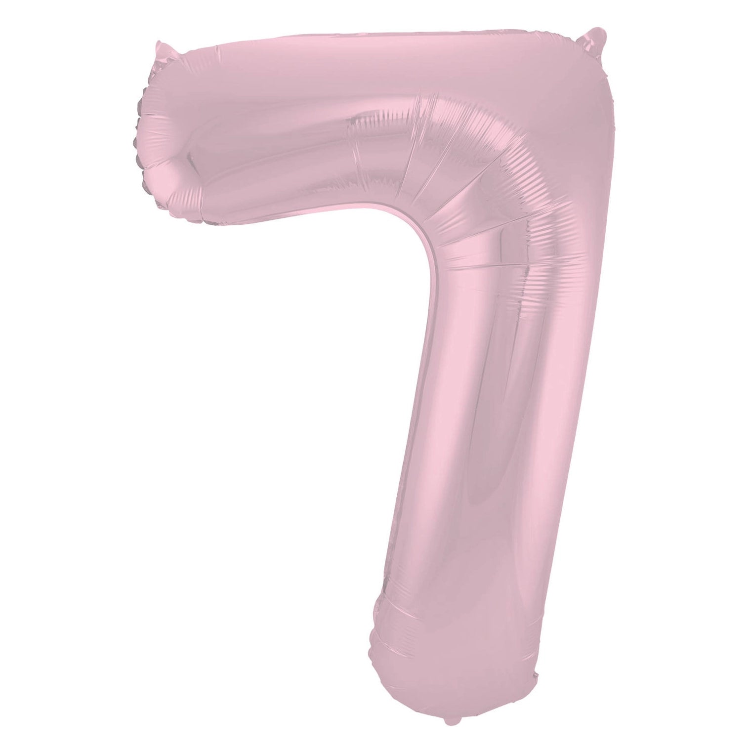 Folieballon Cijfer 7 Pastel Roze Metallic Mat - 86 cm