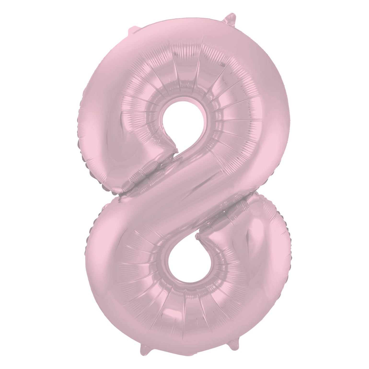 Folieballon Cijfer 8 Pastel Roze Metallic Mat - 86 cm