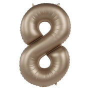 Folieballon Cijfer 8 - Starlight Gold - 86 cm