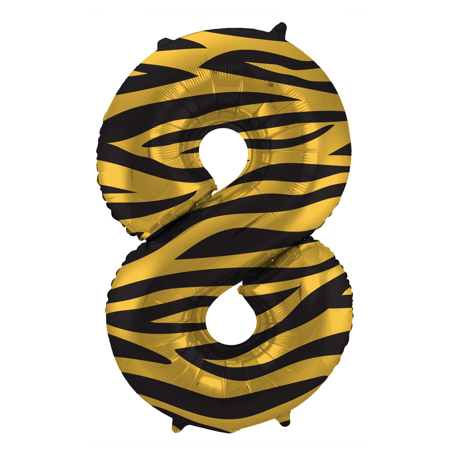 Folieballon Cijfer 8 Tiger Chic - 86 cm
