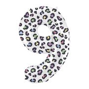 Folieballon Cijfer 9 Bright Panther - 86 cm