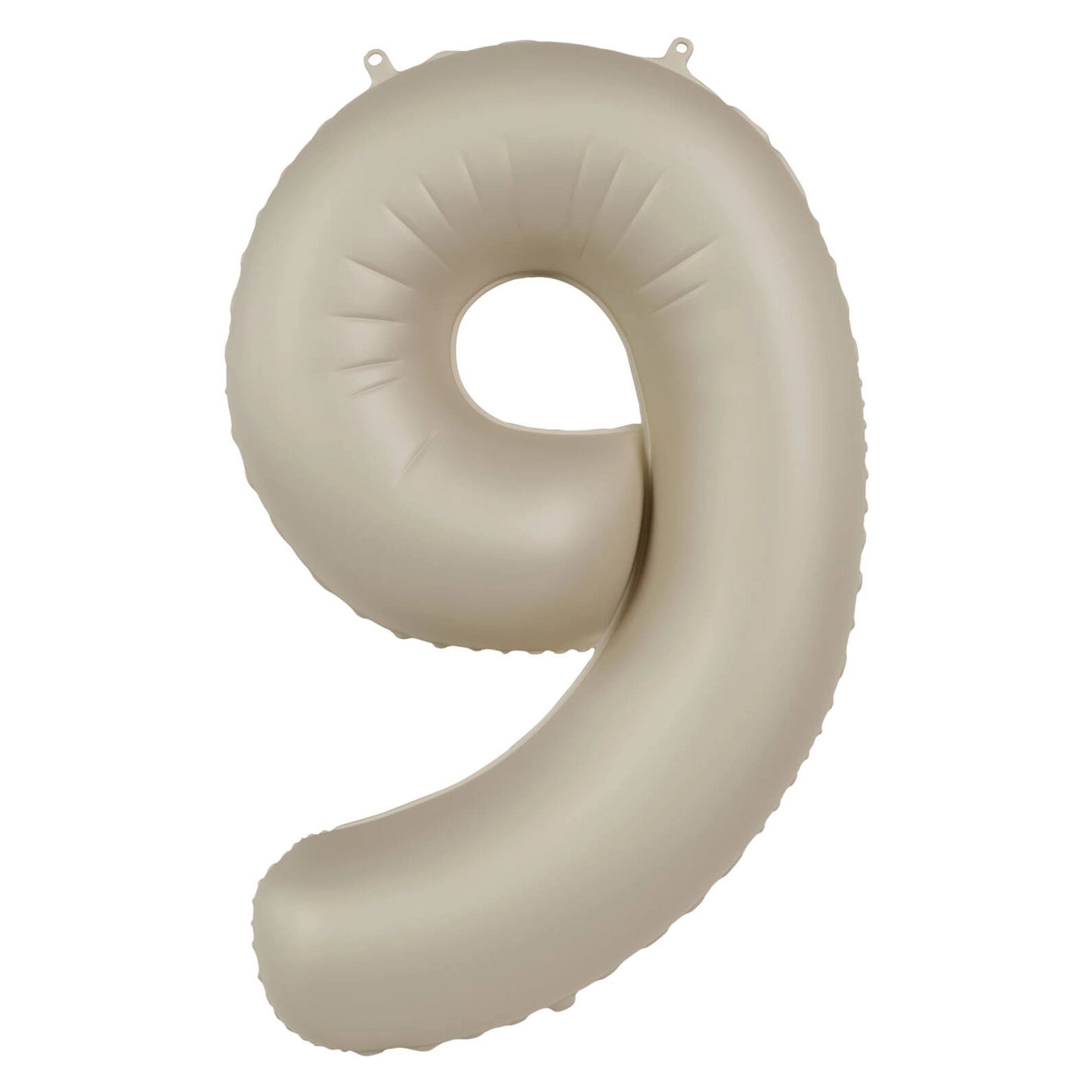 Folieballon Cijfer 9 - Creamy Latte Mat- 86 cm