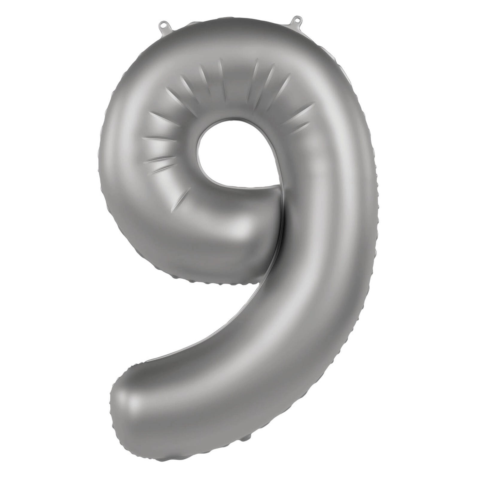 Folieballon Cijfer 9 - Moonlight Silver - 86 cm