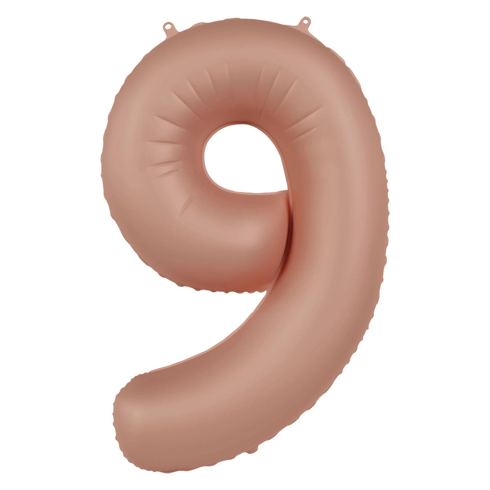 Folieballon Cijfer 9 - Rose Goud Mat - 86 cm