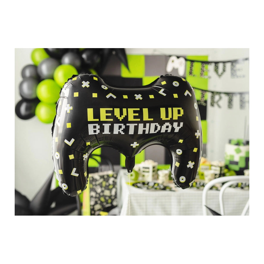 Folieballon controller Level Up Birthday 75x52cm
