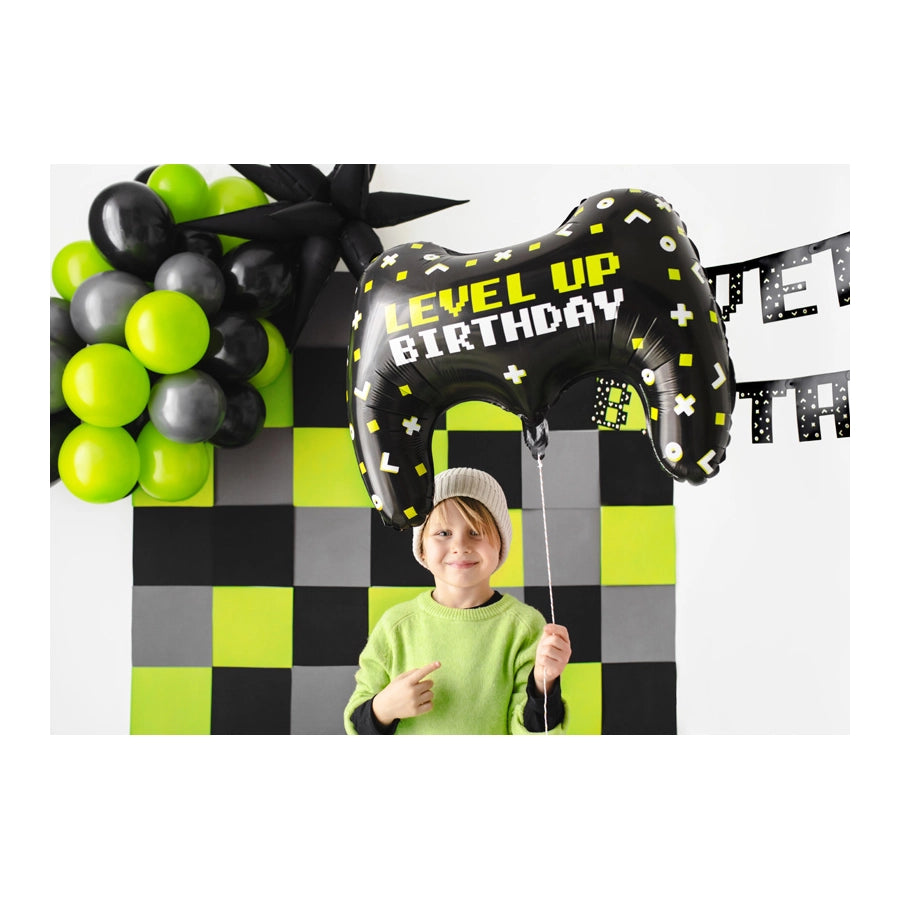 Folieballon controller Level Up Birthday 75x52cm