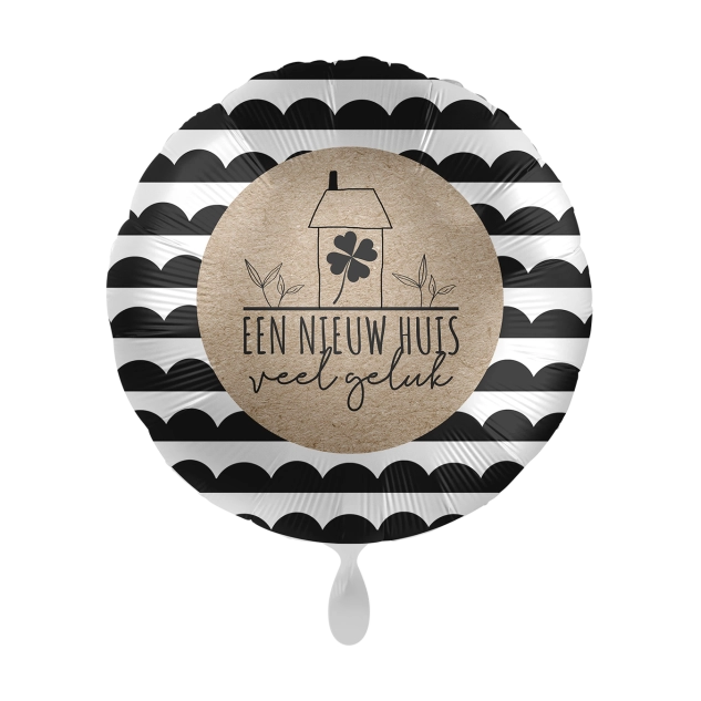 Folieballon Een Nieuw Huis, Veel geluk 45cm
