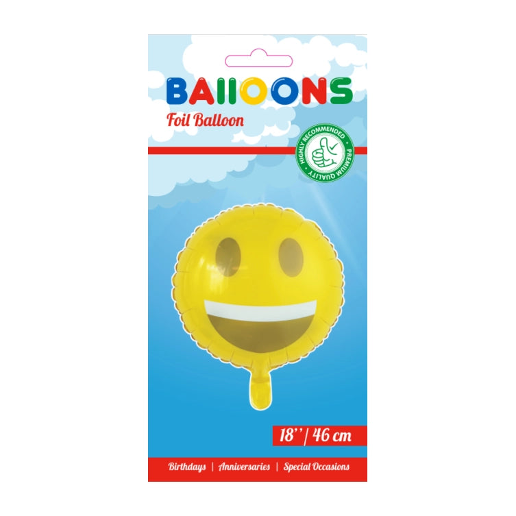 Folieballon Emoji Glimlach -  46cm