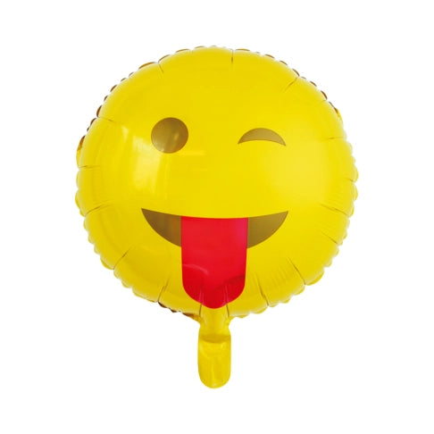 Folieballon Emoji Tong uitsteken  - 46cm