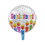 Folieballon Gefeliciteerd - Kaarsen - 46cm