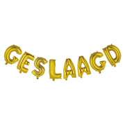 Folieballon Geslaagd letters goud 41cm