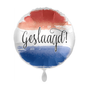 Folieballon Geslaagd Nederlandse vlag 45cm