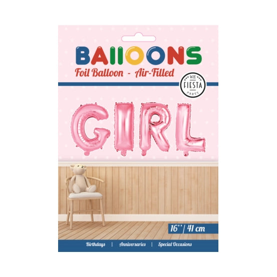 Folieballon GIRL - Letter Set - 41cm