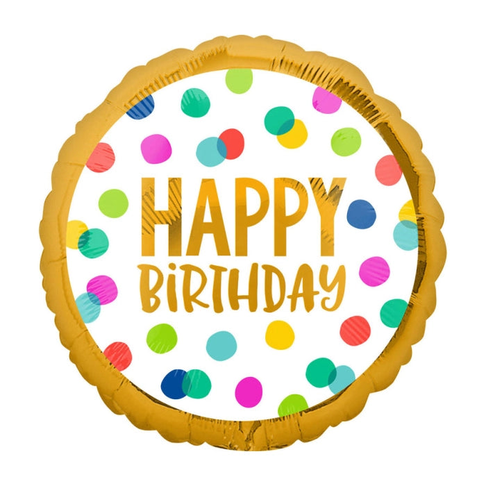 Folieballon Happy Birthday 45cm