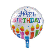 Folieballon Happy Birthday - Kaarsen - 46cm